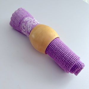 wood napkin rings - set of 8